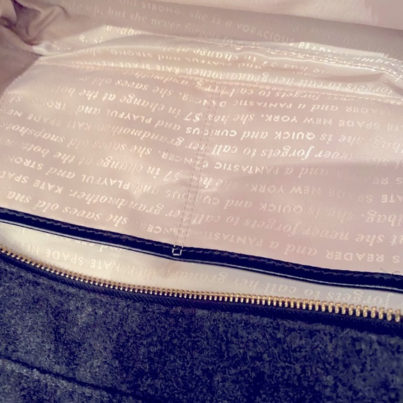 NWOT Kate Spade Authentic Wool Button Hand Bag - Picture 9 of 9